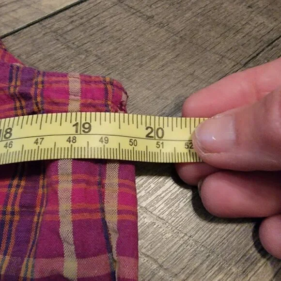 Karen Scott Plaid Seersucker Button Down Sleeveless Shift Dress Size 10 - Picture 6 of 7